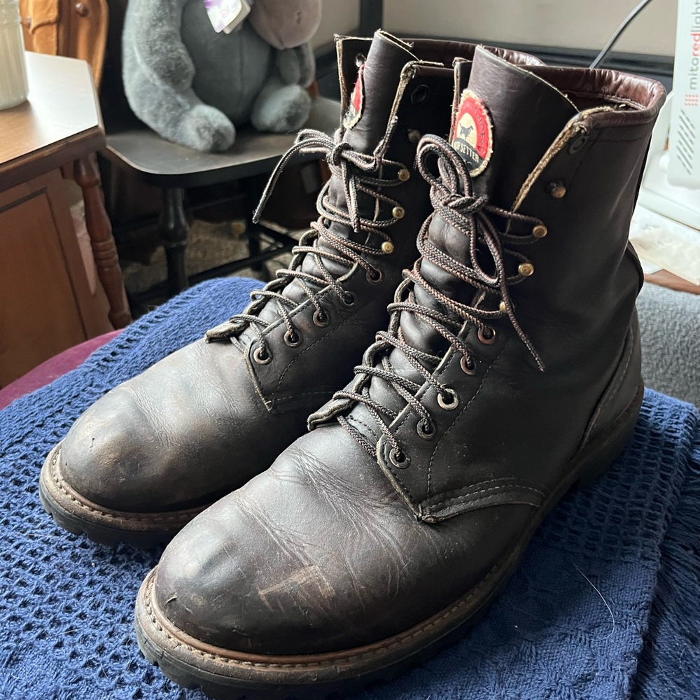 Irish Setter Dark Brown Leather Lace-Up Work Boots